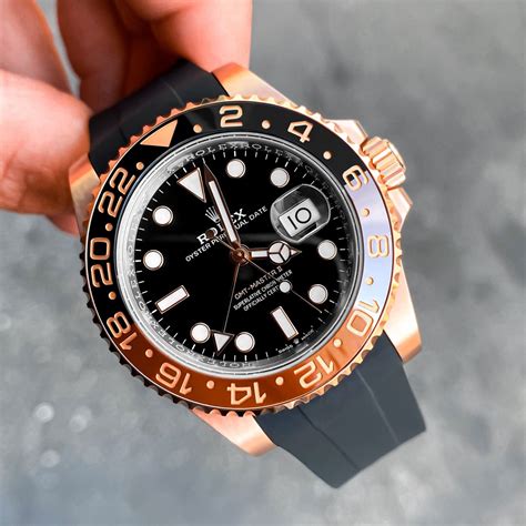 gmt master ii rubber strap